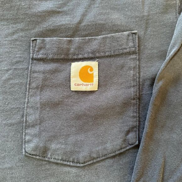 Carhartt Men's Navy and Blue T-shirt - Picture 2 of 4